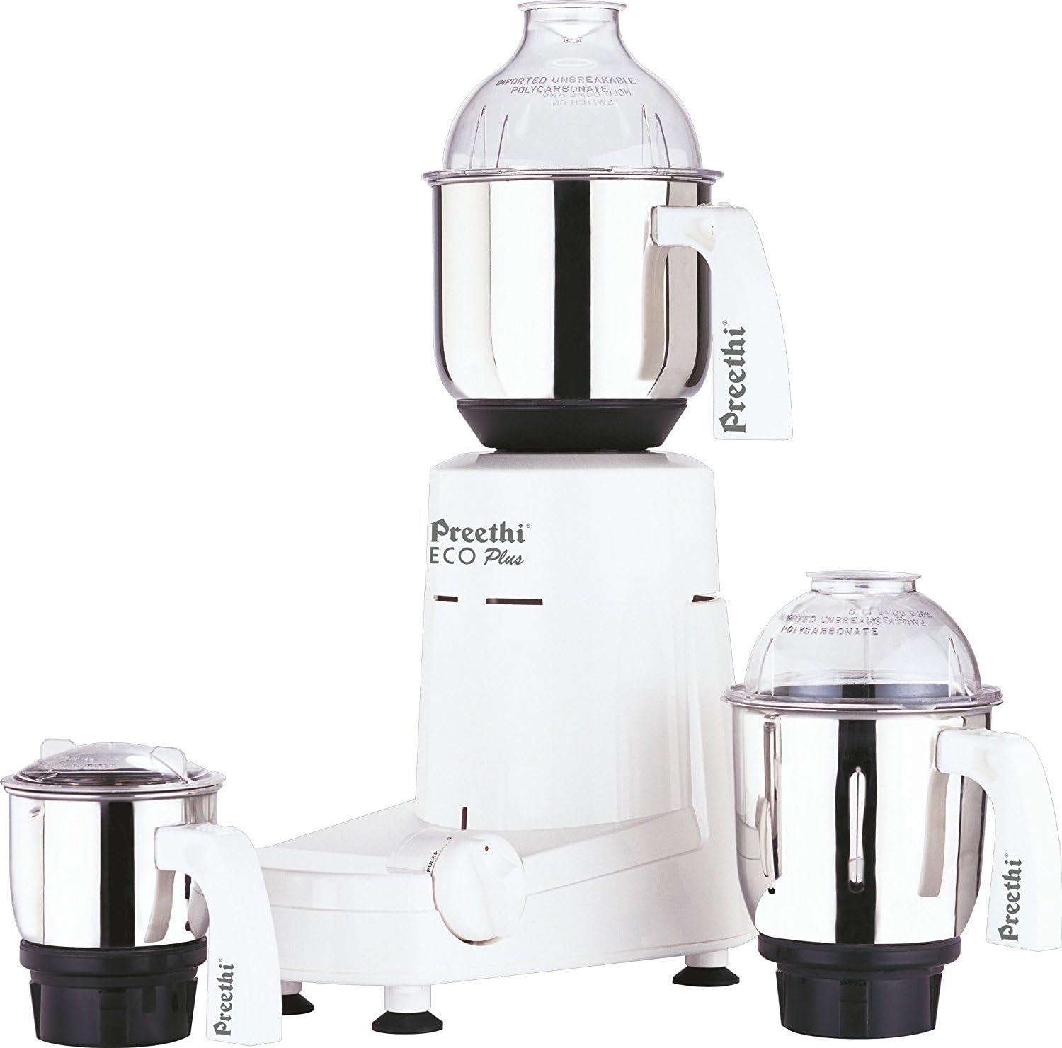 Preethi Eco Plus Mixer Grinder 110-Volt for use in USA/Canada, high-capacity food processors