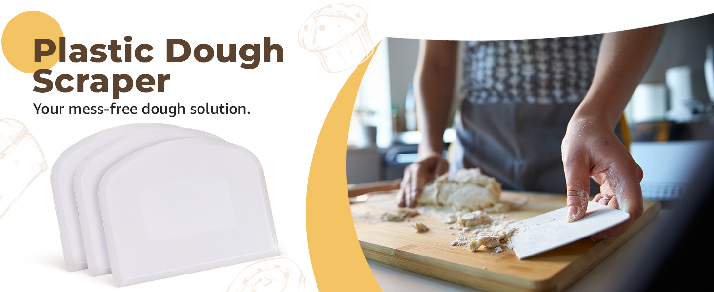 3 dough scrapers