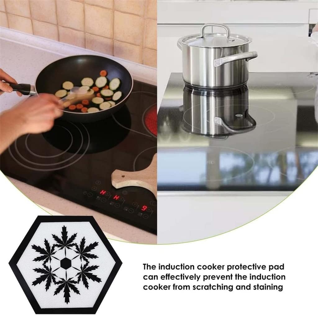 HBJWOV Silicone Induction cooktop mat Non-Slip Heat Insulation pad Reusable Electric cooktop Protection pad - Image 5