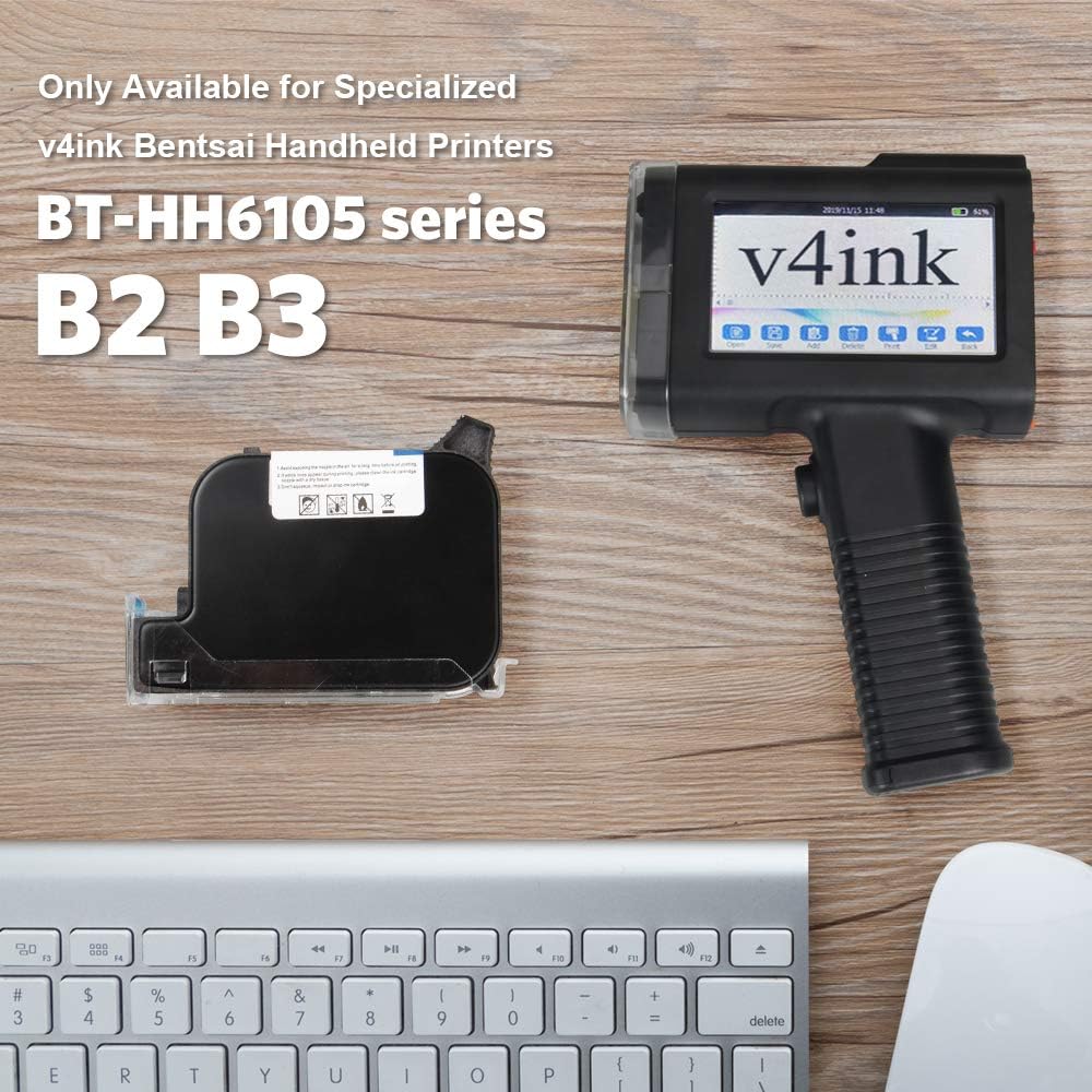v4ink Bentsai BT-2580P Black Ink Cartridge 42ml Solvent Fast Dry Ink Replacement for Handheld Inkjet Printer BT-HH6105B2, BT-HH6105B3, B10 - Image 3