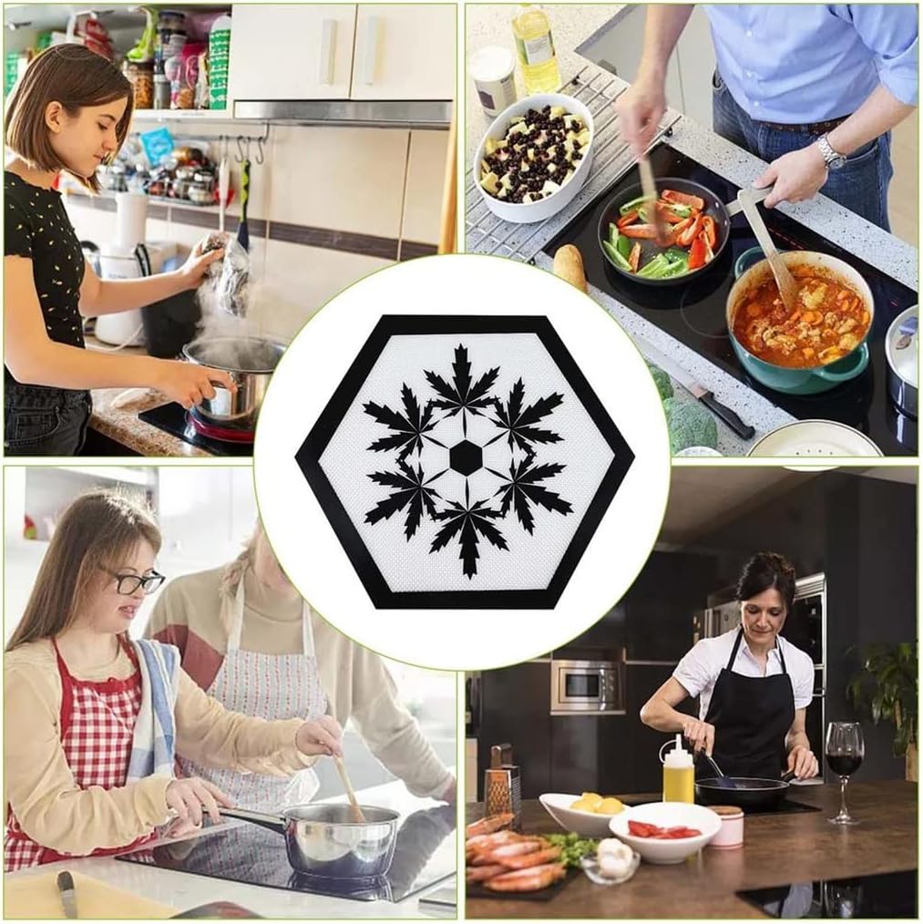 HBJWOV Silicone Induction cooktop mat Non-Slip Heat Insulation pad Reusable Electric cooktop Protection pad - Image 4