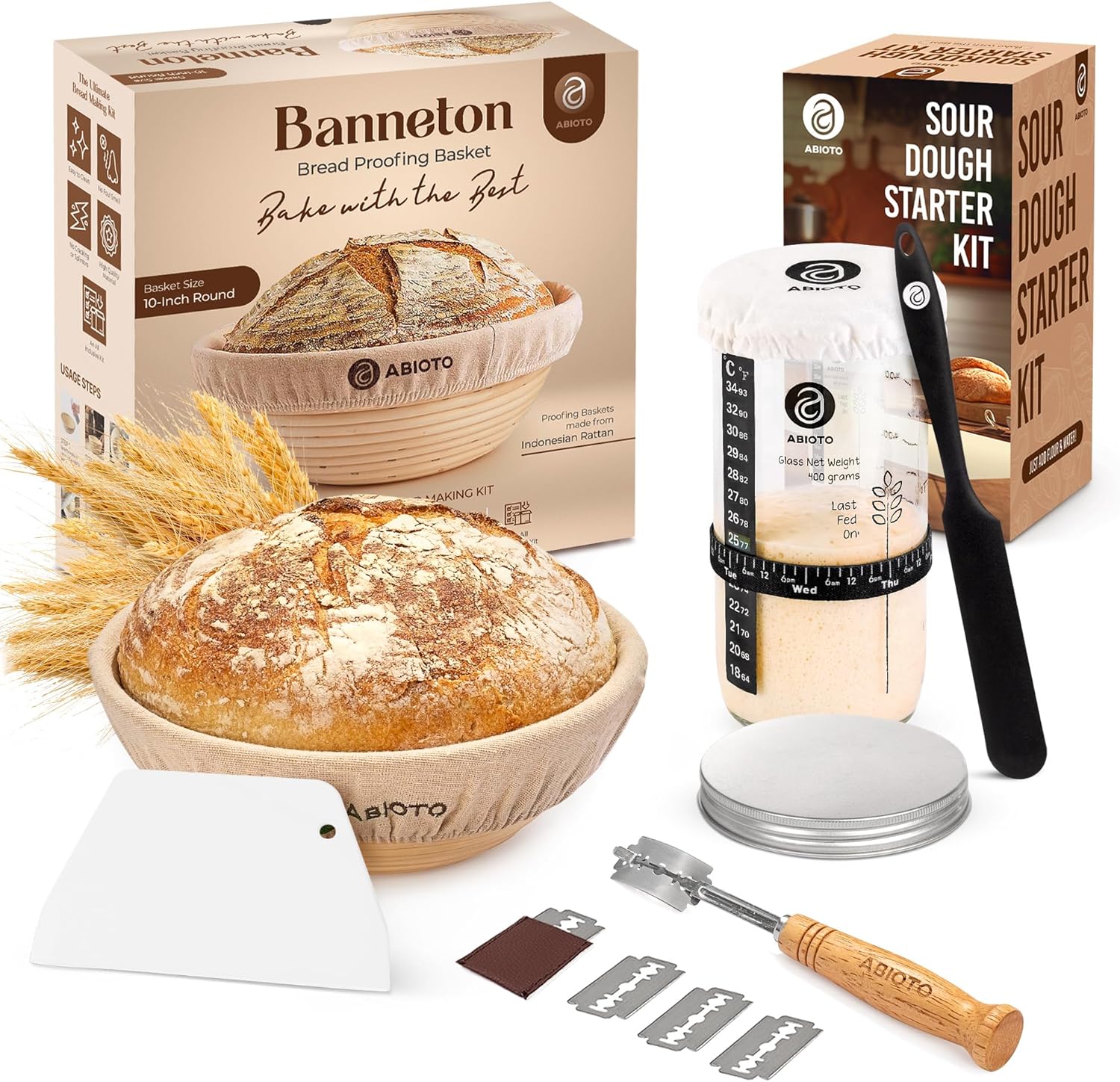 Sourdough Bread Baking Supplies and Starter Kit - Ultimate Bread beginner baking guides