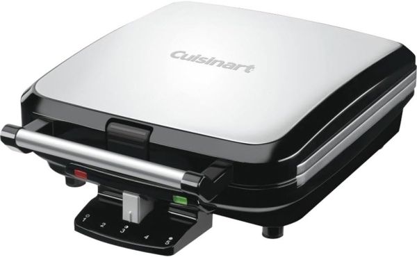 Cuisinart 4-Slice Belgian Waffle Maker, Stainless Steel/Black, WAF-150P1 waffle makers