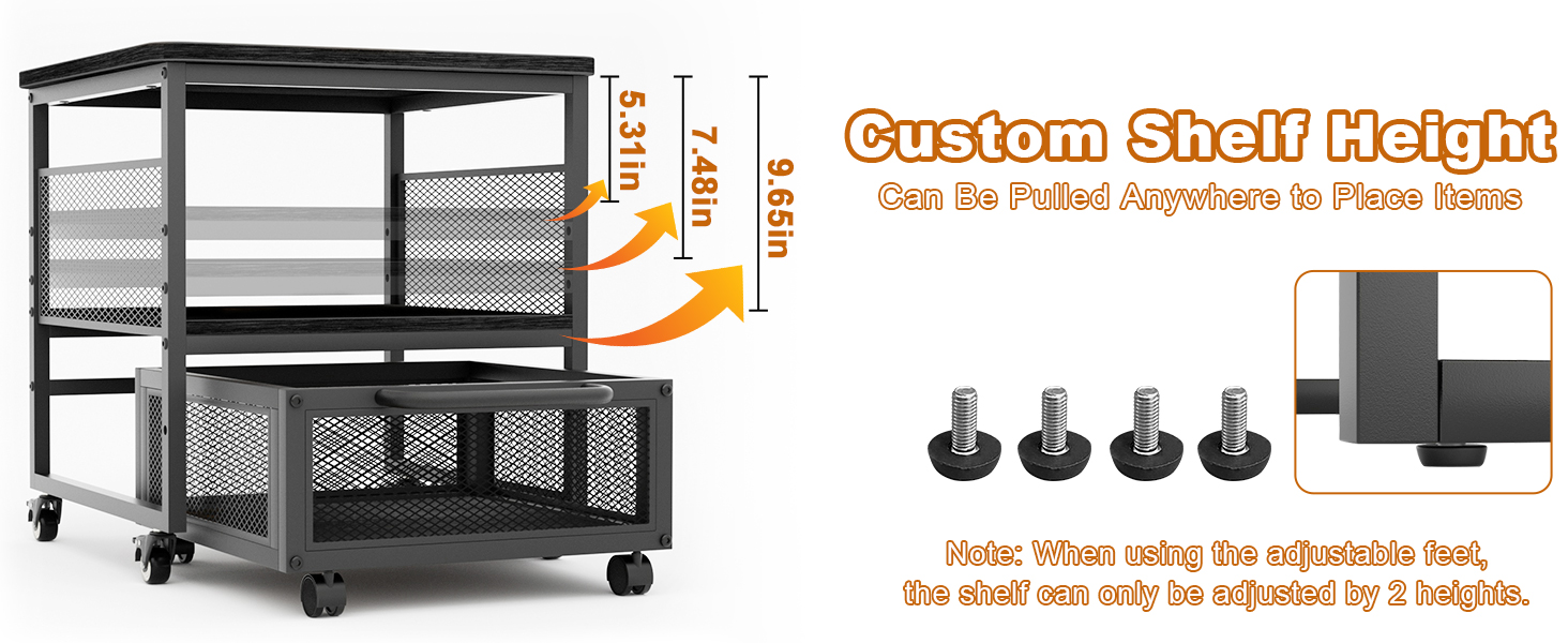 21x21in Mini Fridge Stand with Storage