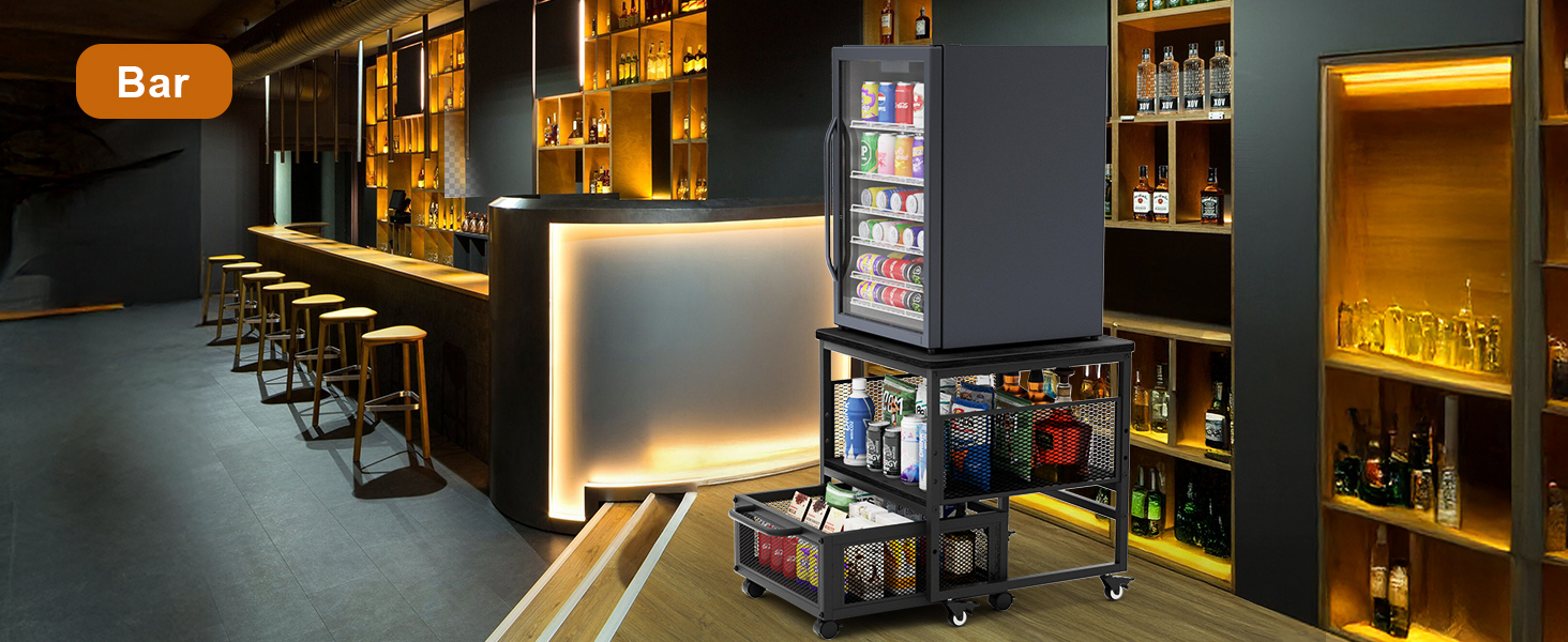 21x21in Mini Fridge Stand with Storage