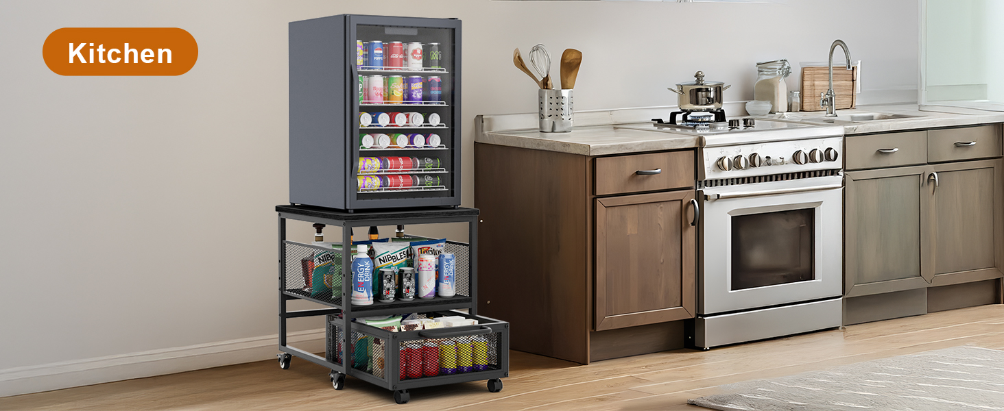 21x21in Mini Fridge Stand with Storage