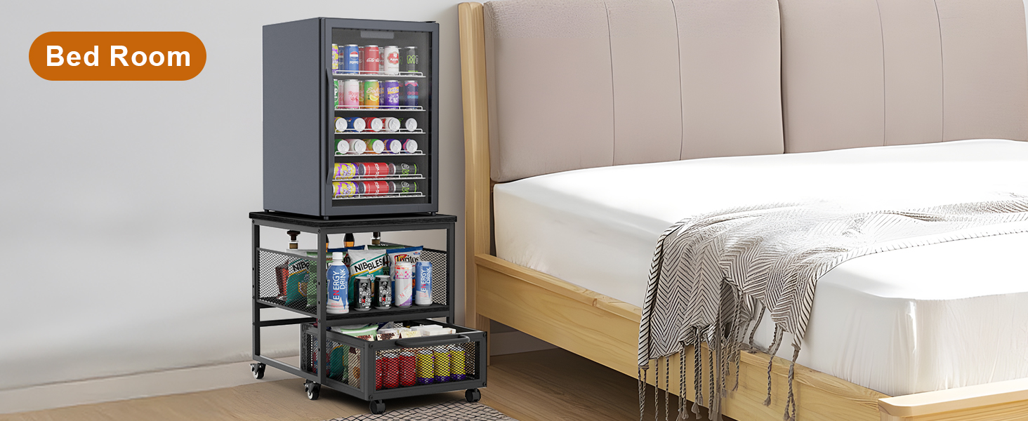 21x21in Mini Fridge Stand with Storage