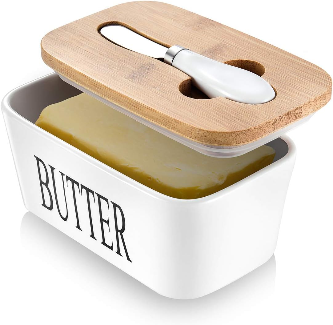 Butter Dish with Lid, Home Decor, Large Butter Dish for kitchen gadgets