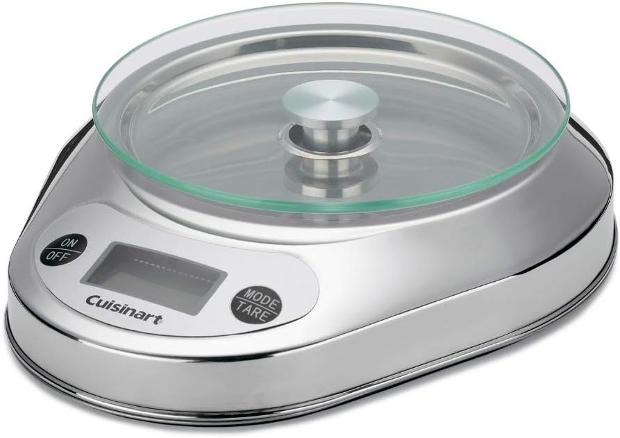Cuisinart KML-KO3B Precision Chef Bowl Electronic Kitchen Scale, Silver, 2.5" kitchen scales
