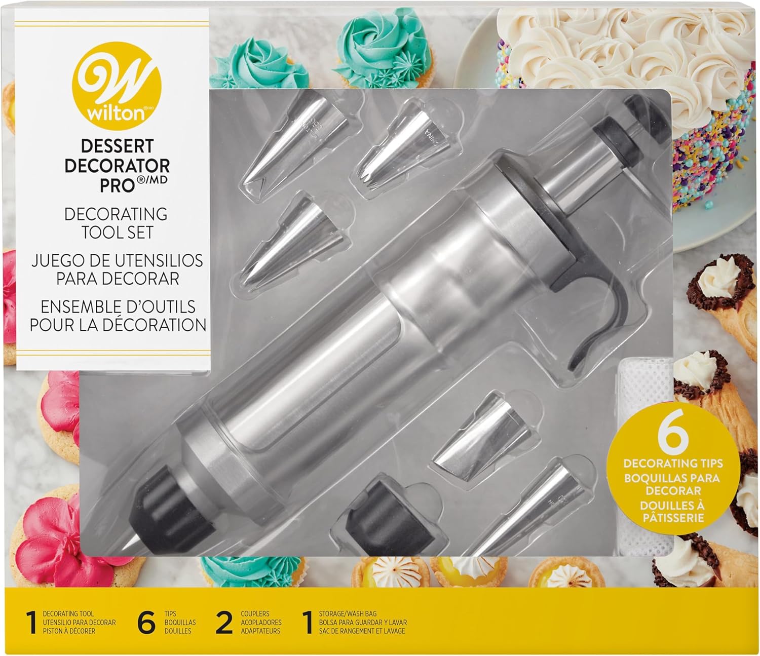 Wilton Dessert Decorator Pro Cake Decorating Tool, Stainless Steel Frosting cake decorating tools