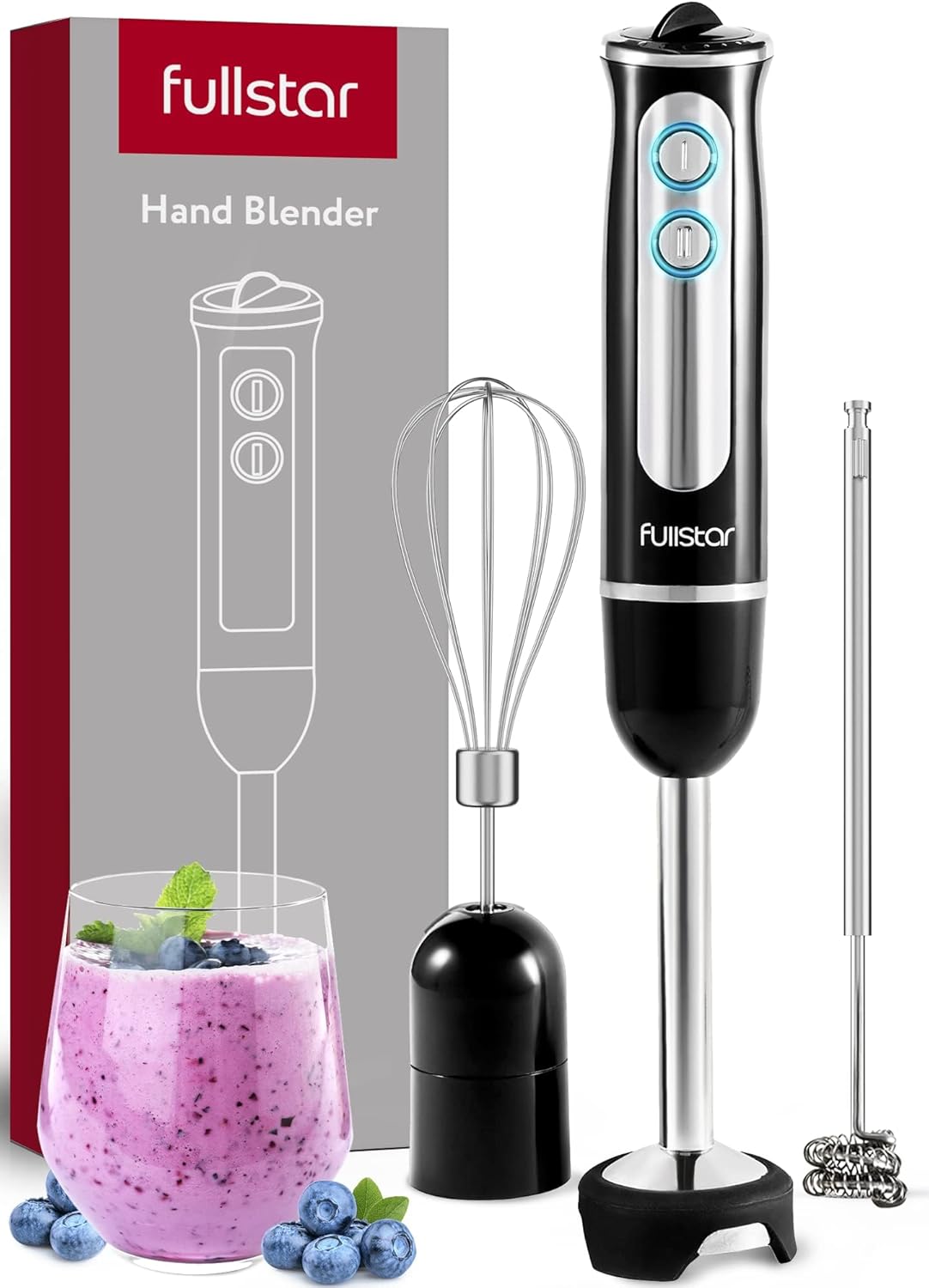 fullstar Immersion Blender Set, 9-Speed 500W Handheld Electric Hand Mixer, immersion blenders