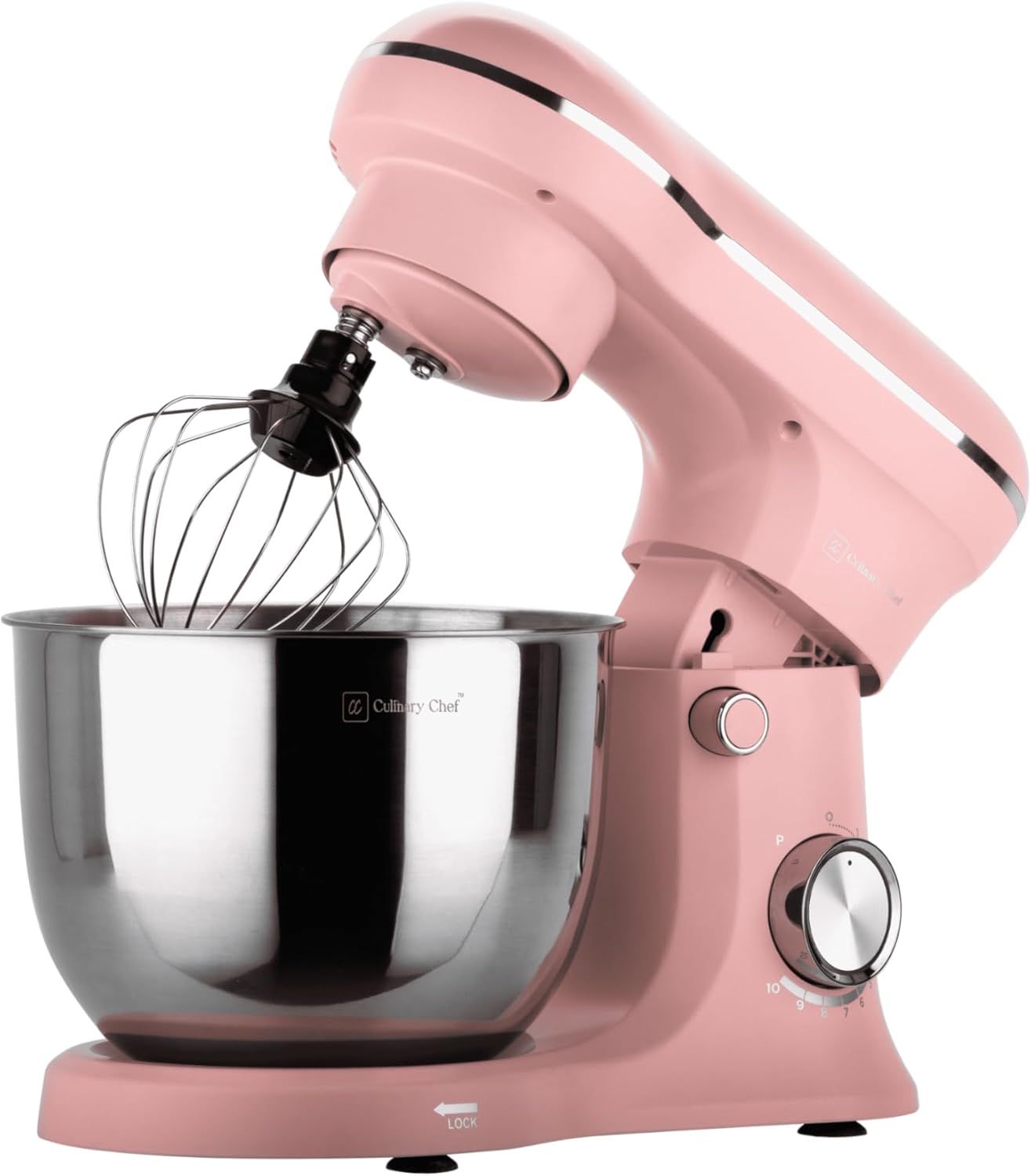 CULINARY CHEF 4.5L Retro Stand Mixer (Pink) - Image 3