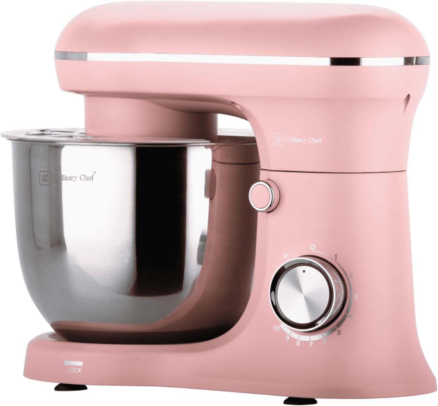 CULINARY CHEF 4.5L Retro Stand Mixer (Pink) - Image 9
