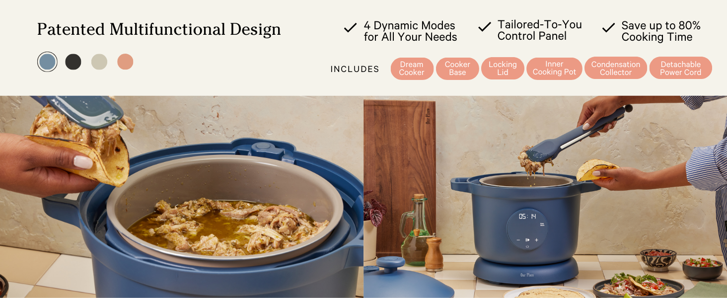 Pressure cooker slow cook lid touch presets electric rice steamer sauce warm cookware meats poultry 