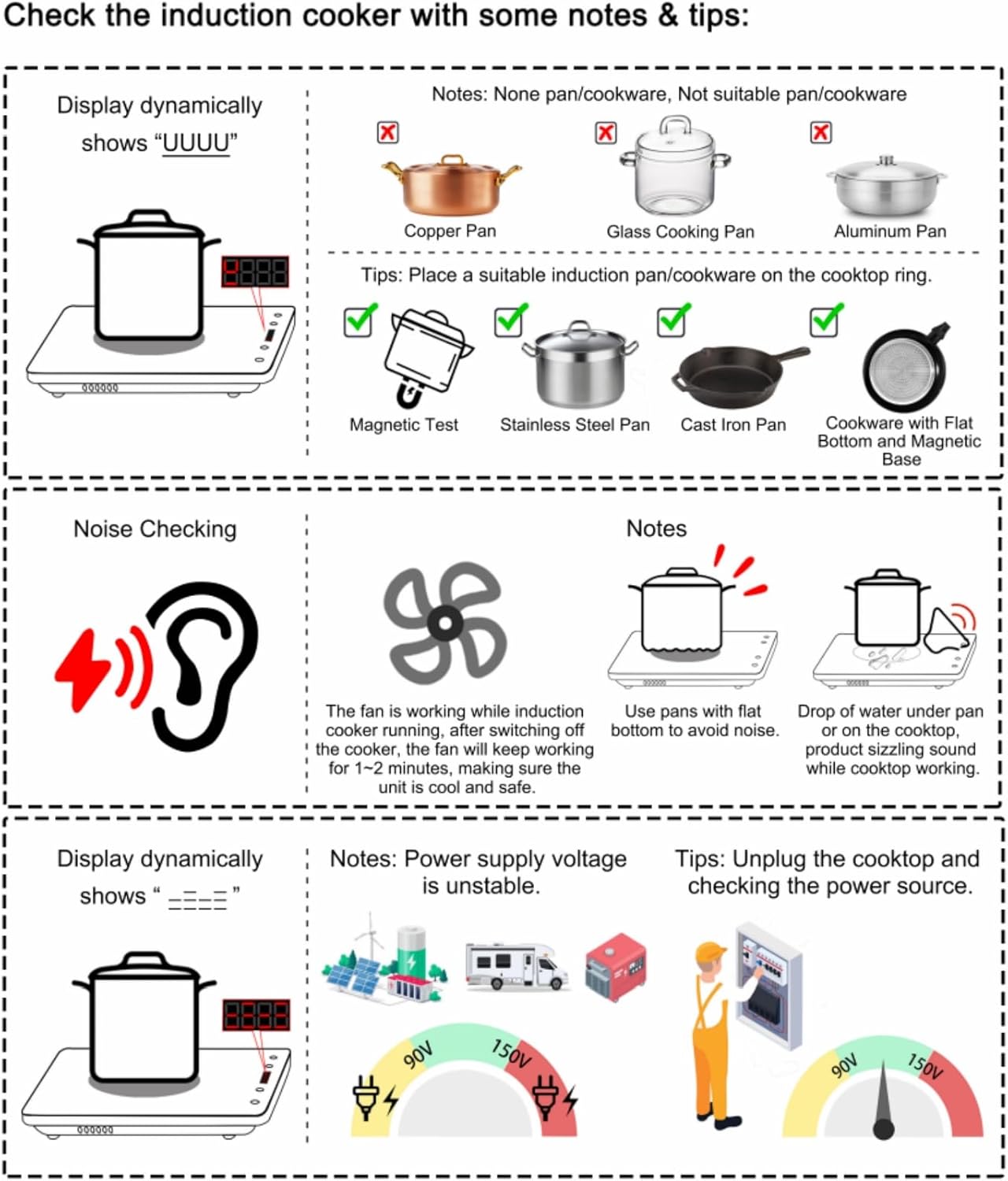 Double Burner Induction Cooktop Continuous Low Power 9 Temperature Countertop Knob Control 1800W 18 Power 2 Electric Sensor Touch Timer Stove - Image 8