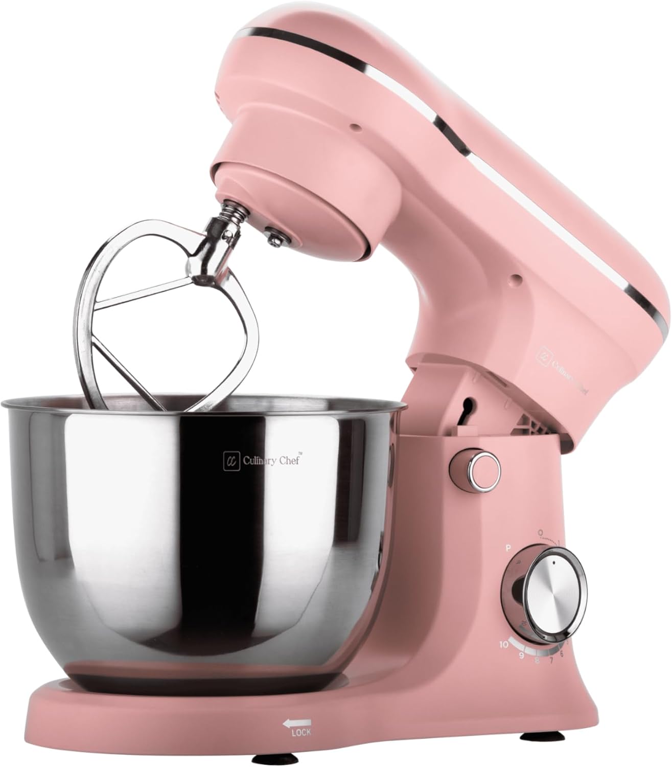 CULINARY CHEF 4.5L Retro Stand Mixer (Pink) - Image 2